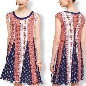 Maeve Anthropologie Canadice Swing Dress Patchwork Small S